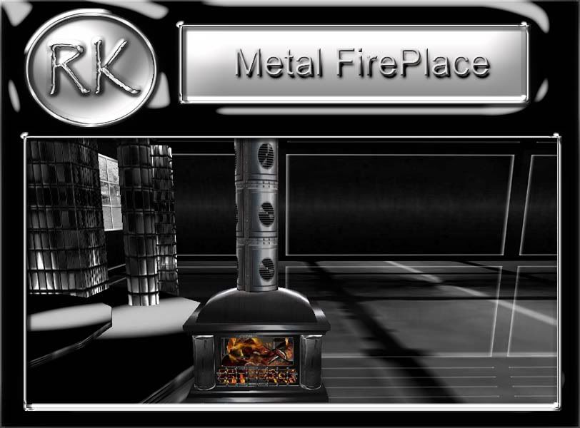 metal fireplace