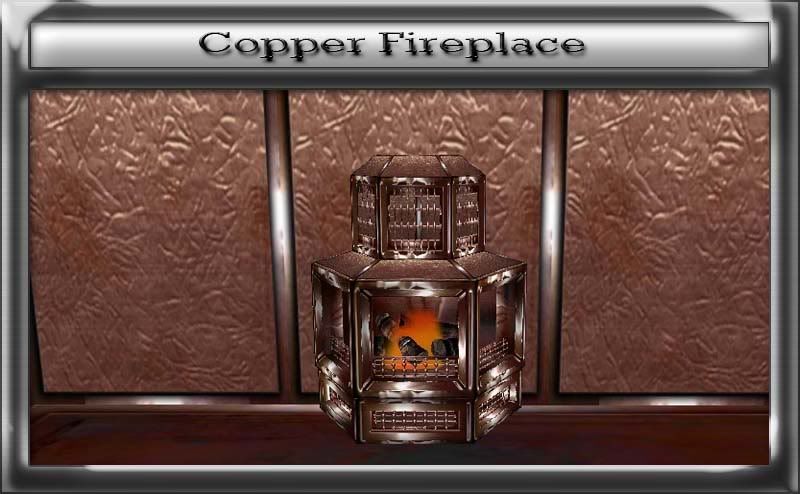 Copper fireplace