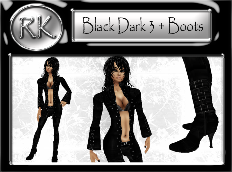 dark black 3 mas botas