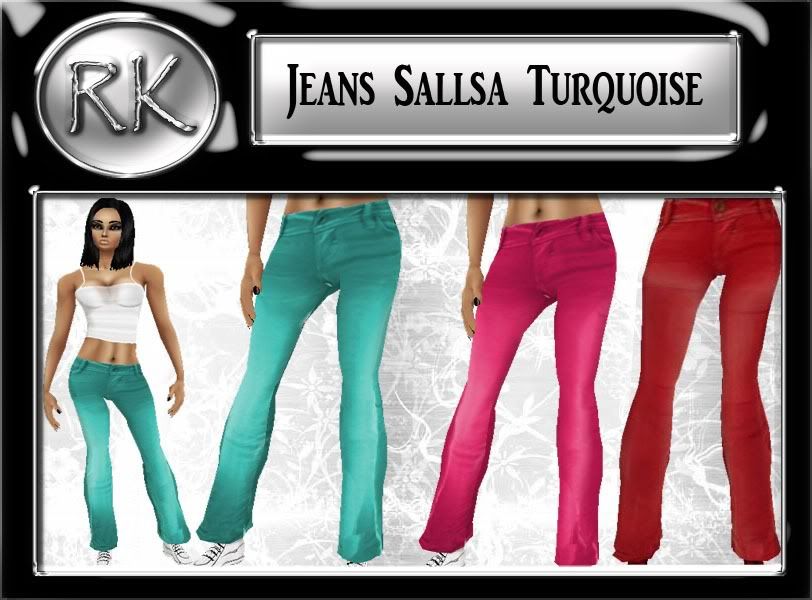 jeans turquoise