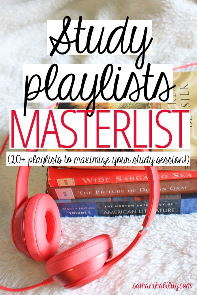 study playlists masterlist for college students