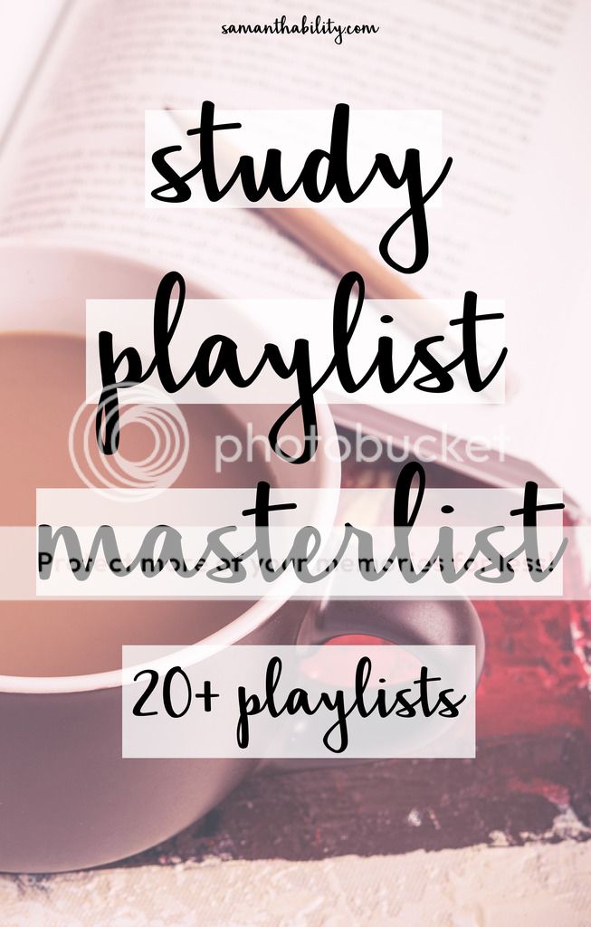 study playlists masterlist for college students
