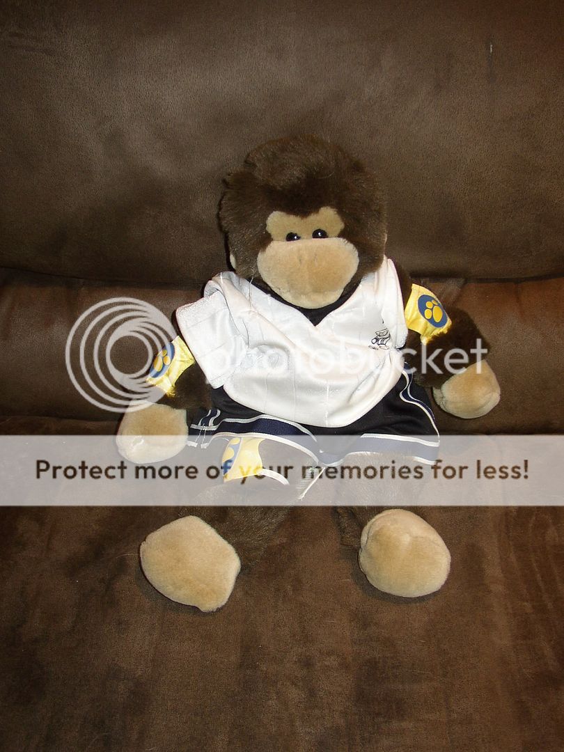 Build A Bear Monkey Soccer Sound Plush Baby Lovey HTF  