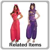 ARABIAN Nights GENIE COSTUME Fancy Dress Up LADIES Adult Princess 