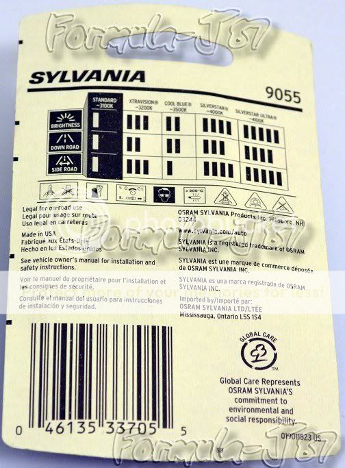 OSRAM Sylvania H12 9055 x 2 Bulbs 55Watt Fog Light Lamp Stock Legal Replace